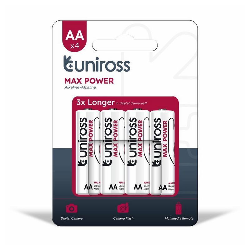 Uniross MAX POWER Alkáli Ceruza Elem AA LR6 1 5V B4 LE